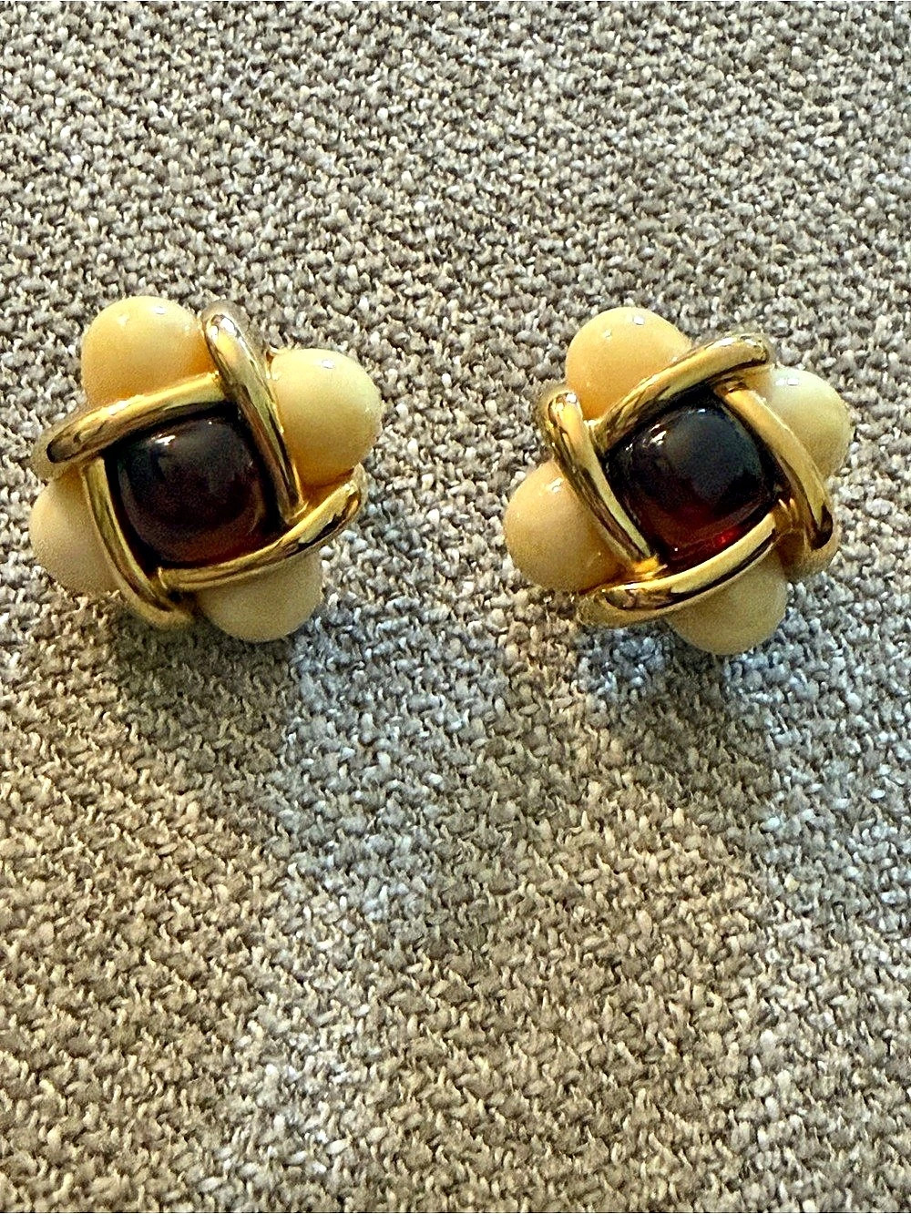 Joan Rivers Gold-Tone Black Clip-On Earrings